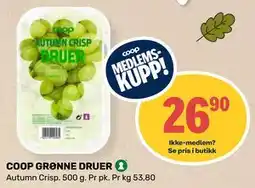 Coop Marked COOP GRØNNE DRUER, Medlemspris tilbud