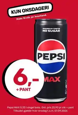 Coop Marked Pepsi MAX tilbud