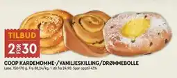 Coop Mega COOP KARDEMOMME-/VANILJESKILLING/DRØMMEBOLLE tilbud