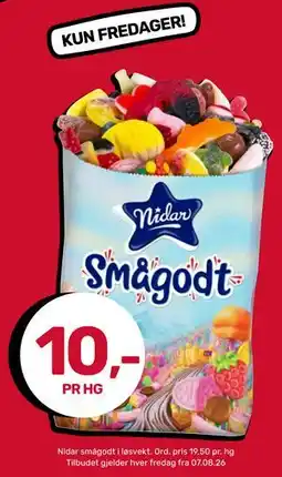 Coop Marked Nidar smågodt i løsvekt tilbud