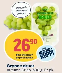 Coop Mega Grønne druer, Medlemspris tilbud
