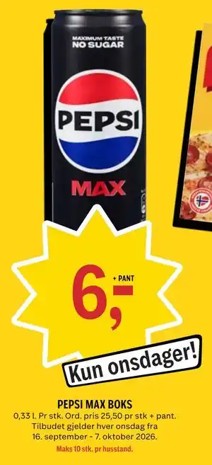 PEPSI MAX BOKS