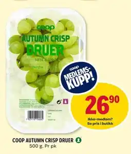 Coop Prix COOP AUTUMN CRISP DRUER, Medlemspris tilbud