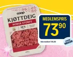 Coop Prix Coop kjøttdeig tilbud
