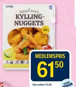 Coop Prix Coop super crispy kylling-nuggets tilbud