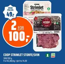 Coop Obs COOP STRIMLET STORFE/SVIN tilbud