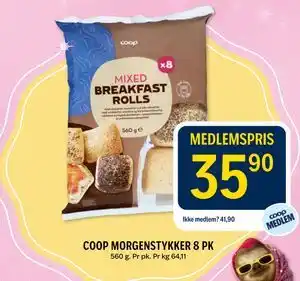 Coop Prix COOP MORGENSTYKKER 8 PK tilbud
