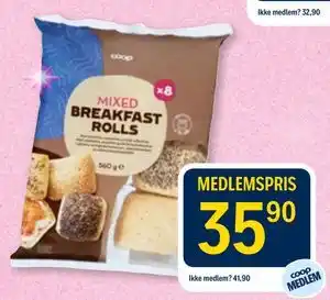 Coop Prix Coop mixed breakfast rolls tilbud