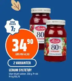 Coop Obs LERUM SYLTETØY tilbud