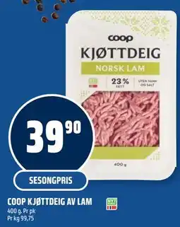 Coop Obs COOP KJØTTDEIG AV LAM tilbud