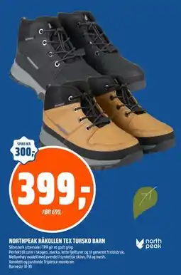 Coop Obs NORTHPEAK RÅKOLLEN TEX TURSKO BARN tilbud