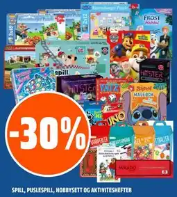 Coop Obs SPILL, PUSLESPILL, HOBBYSETT OG AKTIVITESHEFTER tilbud