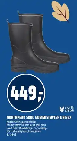 Coop Obs NORTHPEAK SKOG GUMMISTØVLER UNISEX tilbud