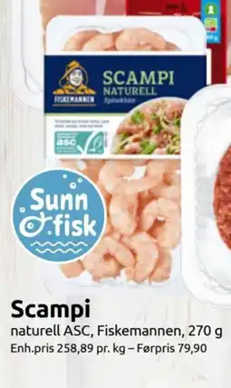 Joker Scampi naturell ASC, Fiskemannen tilbud