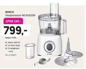 BOSCH Foodprosessor MCM3110W
