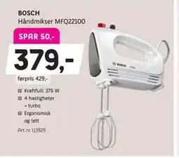 ELON BOSCH Håndmikser MFQ22100 tilbud