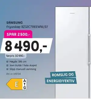 SAMSUNG Fryseskap RZ32C7AEEWW/EF