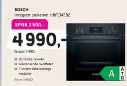 ELON BOSCH Integrert stekeovn HBF134EB2 tilbud