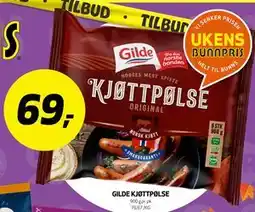 Bunnpris GILDE KJØTTPØLSE tilbud