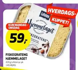 Bunnpris FISKEGRATENG HJEMMELAGET tilbud