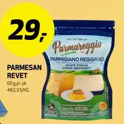 Bunnpris PARMESAN REVET tilbud