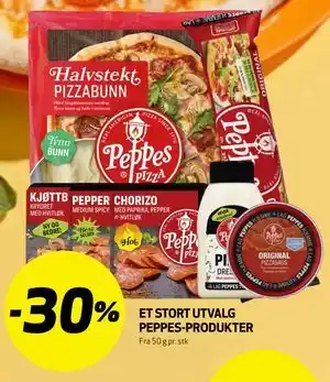 Bunnpris ET STORT UTVALG PEPPES-PRODUKTER tilbud