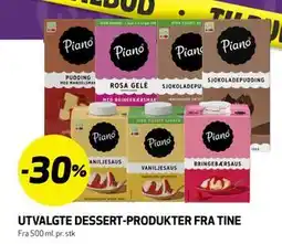Bunnpris UTVALGTE DESSERT-PRODUKTER FRA TINE tilbud