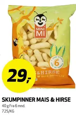Bunnpris SKUMPINNER MAIS & HIRSE tilbud
