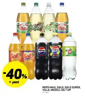 PEPSI MAX, SOLO, SOLO SUPER, VILLA, MOZELL OG 7 UP