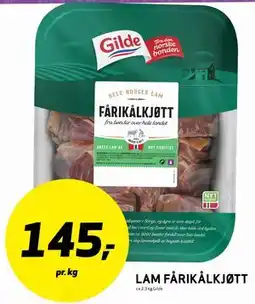 Bunnpris LAM FÅRIKÅLKJØTT tilbud