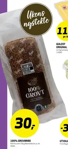 Bunnpris 100% GROVBRØD tilbud