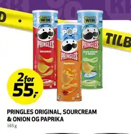 Bunnpris PRINGLES ORIGINAL, SOURCREAM & ONION OG PAPRIKA tilbud