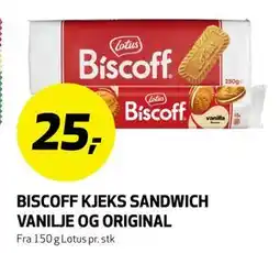 Bunnpris BISCOFF KJEKS SANDWICH VANILJE OG ORIGINAL tilbud