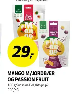 Bunnpris MANGO M/JORDBÆR OG PASSION FRUIT tilbud