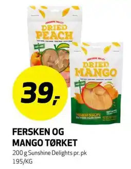 Bunnpris FERSKEN OG MANGO TØRKET tilbud