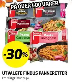 Bunnpris UTVALGTE FINDUS PANNERETTER tilbud