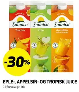 Bunnpris EPLE-, APPELSIN- OG TROPISK JUICE tilbud