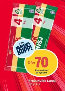 Coop Extra Freia Kvikk Lunsj tilbud
