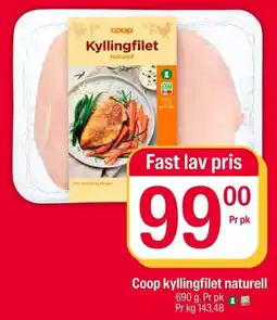 Coop Extra Coop kyllingfilet naturell tilbud