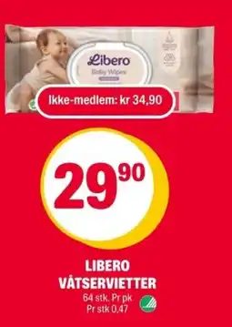 Coop Extra Libero våtservietter tilbud