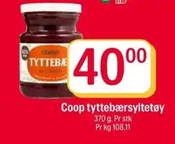 Coop Extra Coop tyttebærsyltetøy tilbud