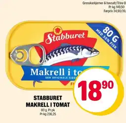 Coop Extra Stabburet Makrell i Tomat tilbud