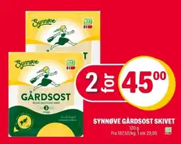 Coop Extra Synnøve gårdsost skivet tilbud