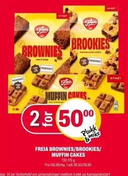 Coop Extra Freia Brownies/Brookies/Muffin Cakes tilbud