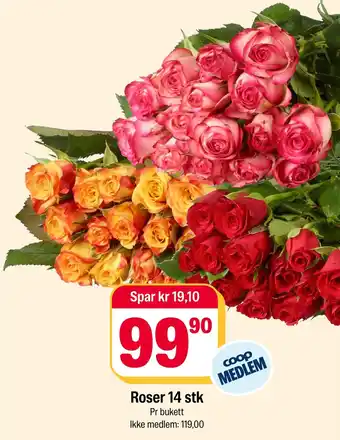 Coop Extra Roser 14 stk tilbud
