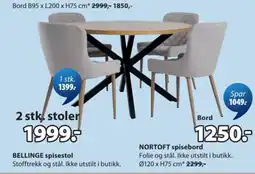 JYSK Bellinge spisestol tilbud