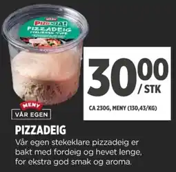 Meny Meny pizzadeig tilbud