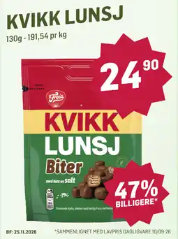 Holdbart Freia Kvikklunsj Biter tilbud