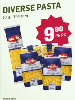 Holdbart Mutlu diverse pasta tilbud