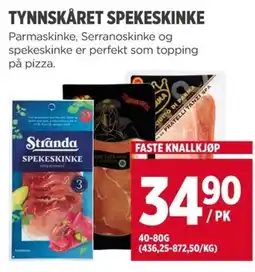 Meny Tynnskåret spekeskinke tilbud